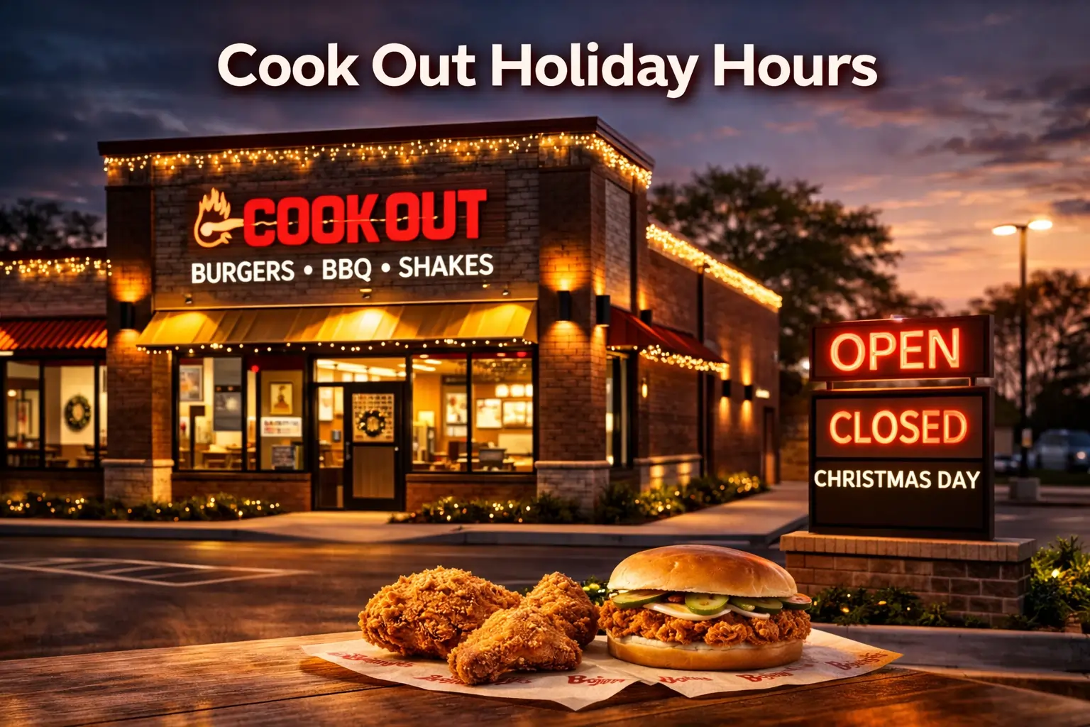 Cook Out Holiday Hours