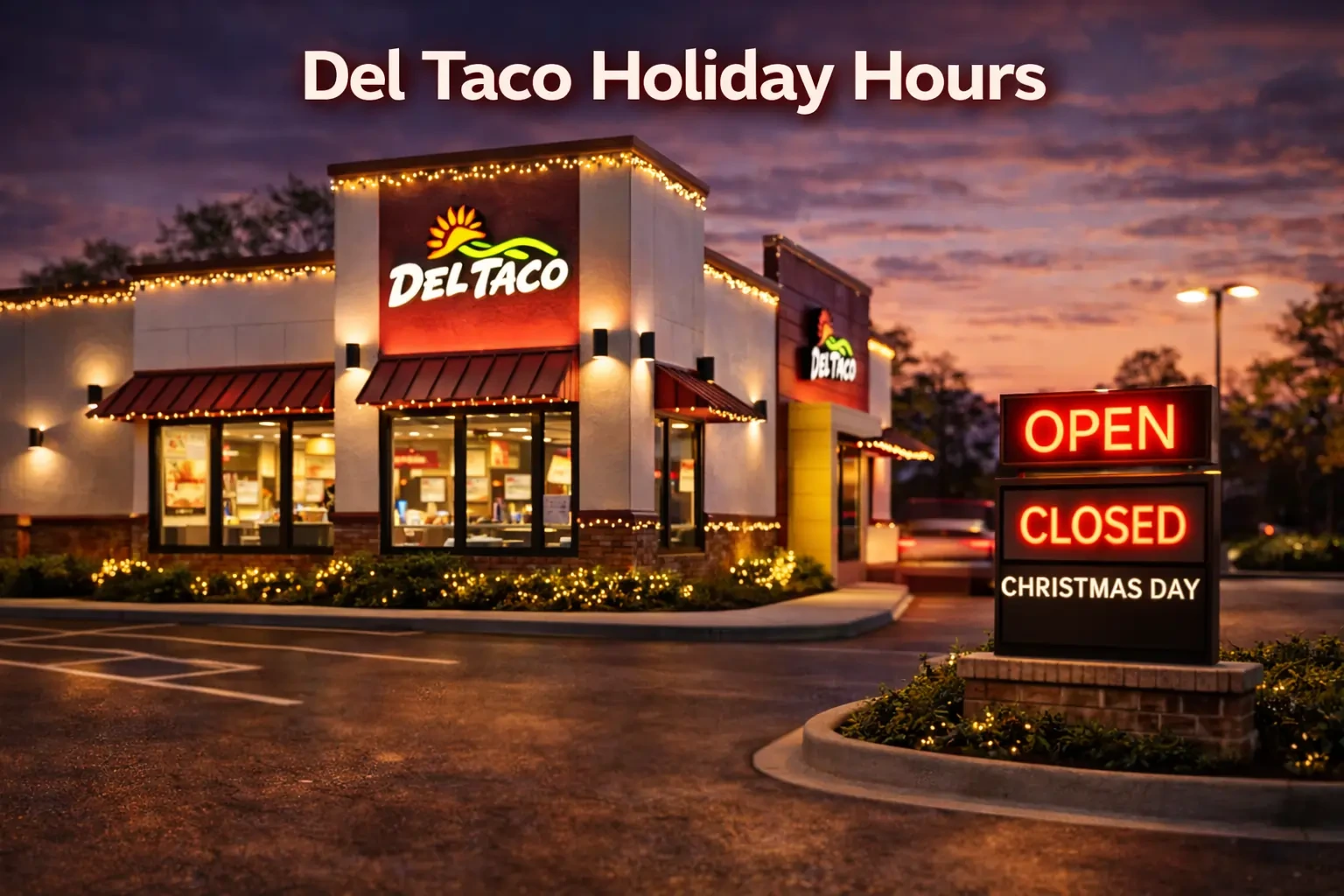 Del Taco Holiday Hours