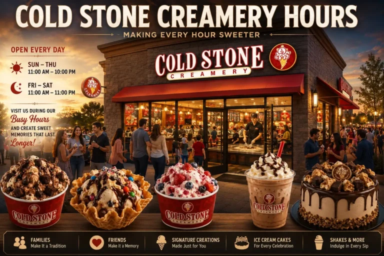 Cold Stone Creamery Hours